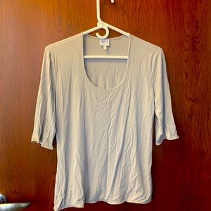 Armani Collezioni gray jersey top